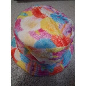 Disney Spirit‎ Jersey Plush Tie Dye Bucket Hat One Size Multi Color